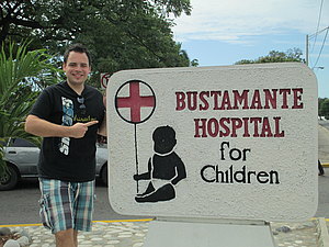 Me in front of the hospital