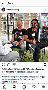 The legendary Sting shares my posts!