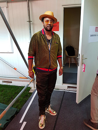 Shaggy kurz vor dem Auftritt