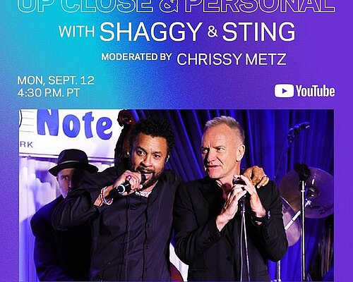 Repost• @direalshaggy 
Repost from @recordingacademy
•
🎵 Get ready for an iconic duo reuniting…

Up Close & Personal...